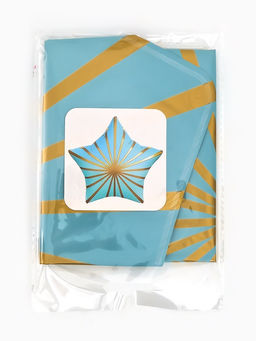 Воздушный шар фольгированный 18" звезда "Грани" цвет голубой сатин, набор 5 штук