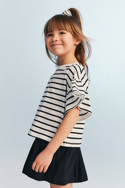 Camiseta de punto con manga de volantes