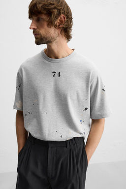 PAINT SPLATTER NUMBER T-SHIRT - Zara фото 6