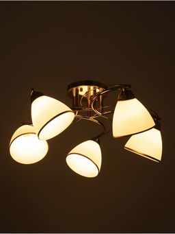 Люстра потолочная BayerLux «Андер», 5хЕ27, 40 Вт, золото, 44×44×24 см