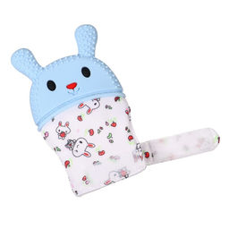 Прорезыватель-рукавичка Крошка Я «Зайка», от 3 мес., голубой/зеленый