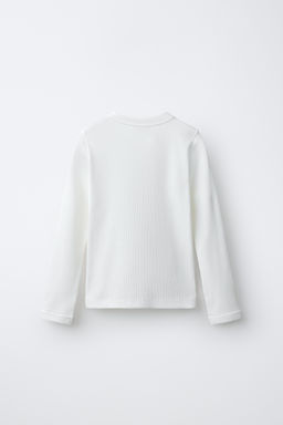 PLAIN RIBBED T-SHIRT - Zara фото 8