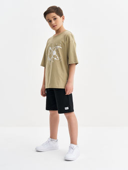Футболка для девочки цвета хаки с принтом - Kogankids фото 33