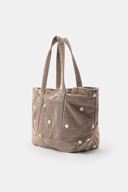 MINI BOLSO DENIM BORDADOS FLORES / Teja - Zara фото 4