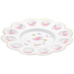 Тарелка д/фарш. яиц 24*24*2,5 см "ХВ Диана" фарфор, NEW BONE CHINA