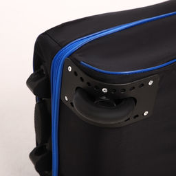 Чемодан детский 32 л (S), Sacvoyage, отдел на молнии, чёрный, синий