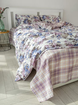 Комплект постельного белья 1,5-спальный фиолетовый бязь