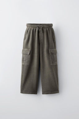 GARMENT DYED CARGO TROUSERS - Zara фото 4