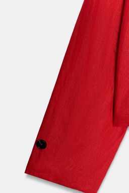 CHAQUETA CON LINO CUELLO SUBIDO / Rojo - Zara фото 10