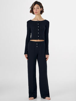 Жакет домашний женский укороченный черный - Mark formelle фото 3