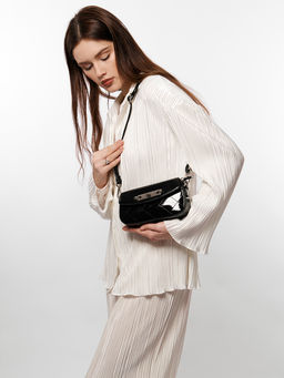 LACCOMA сумка WJD8787-черный эко кожа хлопок фото 7