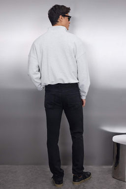 TRENDYOL MAN Siyah Slim Fit Dar Kesim Esnek Kumas Jeans TMNAW23JE00028 - Trendyolmilla фото 4