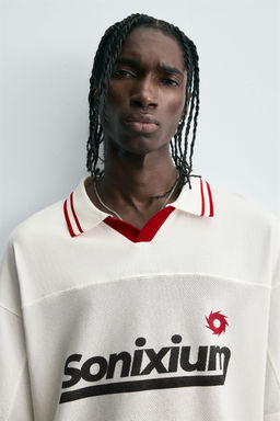 RETRO FOOTBALL PRINT POLO SHIRT - Zara фото 5