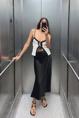 SATIN MIDI SKIRT - Zara фото 3