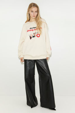 Sudadera oversize con estampado - H&m фото 2
