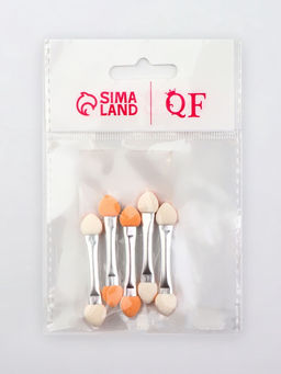 Цена за 3 шт. Набор аппликаторов для теней, двусторонние, 5 шт., 4.7 см, серебристый