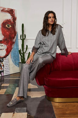 Брюки 51897 Черно-Белый