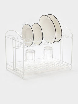 Сушилка для посуды универсальная, разборная, с поддоном, цвет белый 39,5*24*29,5см