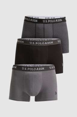 Erkek Siyah 3l_ Boxer Tak_m_