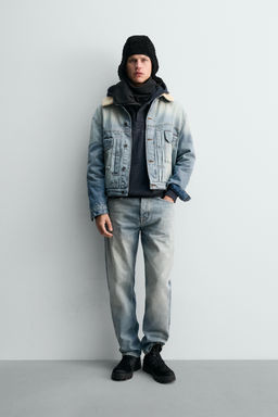 DENIM JACKET WITH PLEATS X SR_A