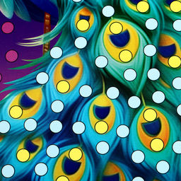 Аппликация жемчужными полубусинами Прекрасный павлин. 8 марта