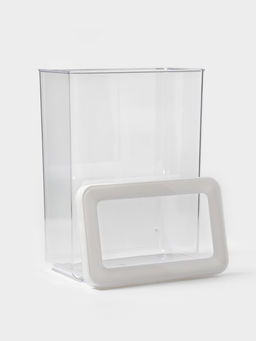 Банка для хранения сыпучих продуктов IDEA «Степ», 2.5 л, 16×10×21 см, пластик, крышка белая