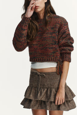 KNIT JUMPER WITH SIDE FRINGES - Zara фото 3