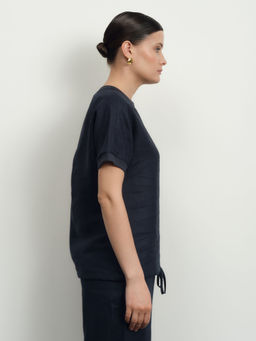 Блузка женская 52104-БЛ темно-синяя