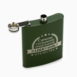 Фляжка Защитнику, 210 мл, зелёная