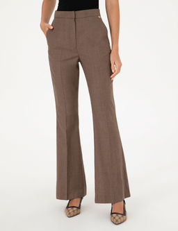 Vizon Flare Fit Y_n Kuma_ Pantolon