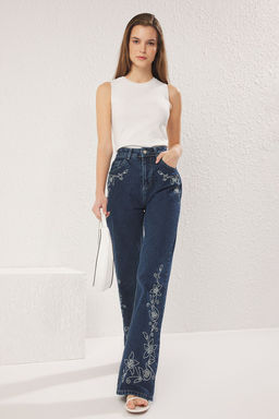 Mavi Nak?sl? Yuksek Bel Wide Leg Jeans TWOSS25JE00188 - Trendyolmilla фото 2