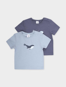 К 302760-2уп/стальной,пыльно-синий набор фуфайка (футболка) яс