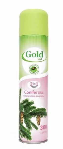 GOLD WIND освежитель воздуха 300мл Хвойный (Coniferous)