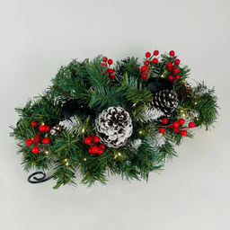 Новогодний декор - Санки подсвечник с гирляндой