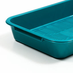 Туалет перламутровый средний с сеткой 36×26×6.5 см, бирюзовый