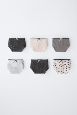 6-14 YEARS/ SIX-PACK OF PRINTED BRIEFS
