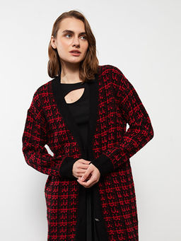 V Yaka Desenli Kad?n Triko H?rka