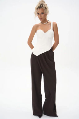 Брюки Шарлиз (шоколадный) - Эльза фото 8