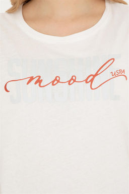 Женская футболка цвета экрю - U.s. polo assn фото 7