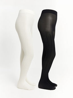 K?z ?ocuk ?nce K?lotlu ?orap 2li