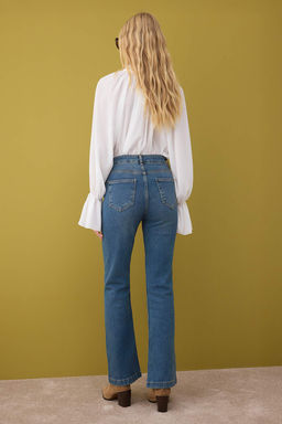 Antrasit Yuksek Bel Ispanyol Paca Flare Jeans TWOAW26JE00050 - Trendyolmilla фото 4