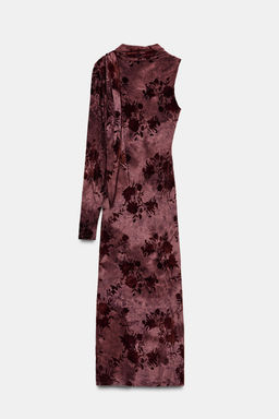 LONG PRINTED SCARF DRESS - Zara фото 7