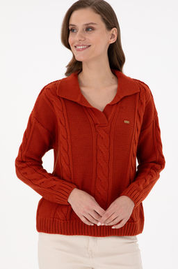 Женский свитер с воротником поло и плиткой Неожиданная скидка в корзине - U.s. polo assn фото 3