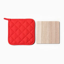Набор кухонный Доляна Тепла: подставка 15*15 см, прихватка 17*17см  фото 3