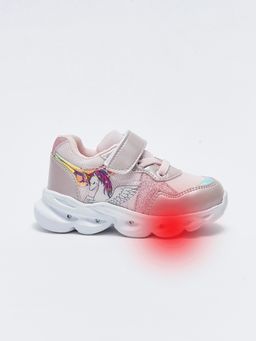 C?rt C?rtl? Bask?l? Taban? I??kl? K?z Bebek Spor Ayakkab?