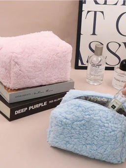 Kristaller Косметичка женская плюшевая Тедди, голубой