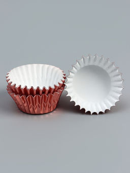 Цена за 300 шт. Форма для выпечки и упаковки конфет бумажная UPAK LAND, 3.5×2 см, одноразовая, розовое золото