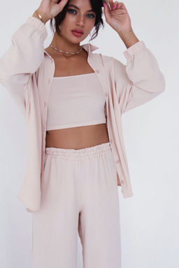 9608 Костюм в пижамном стиле айвори - Martichelli фото 8