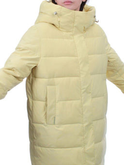 56181 YELLOW Пальто зимнее женское (холлофайбер 150 гр.)