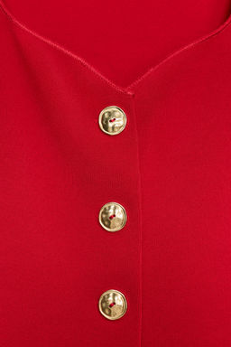 TOP PEPLUM BOTONES / Rojo - Zara фото 8